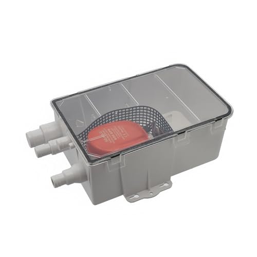 Automatische Duschpumpe, Hebeanlage bis 2,50 m Höhe, Kompakte Abwasserpumpe 2085 L/h für Dusche Waschbecken Spüle, 12 Volt Pumpensumpf für Boot Wohnwagen Wohnmobil...