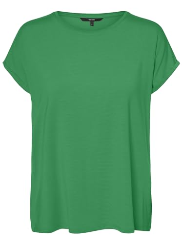 VERO MODA Damen Vmava Plain Ss Top Gajrs Noos T-Shirt, Bright Green, M