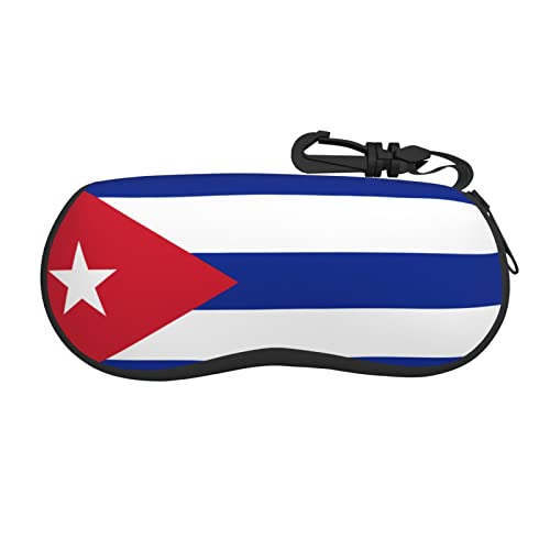 SMAZDFXX Sonnenbrillenetui mit Kuba-Flagge, weiches Etui, ultraleichtes Brillenetui aus Neopren mit Reißverschluss
