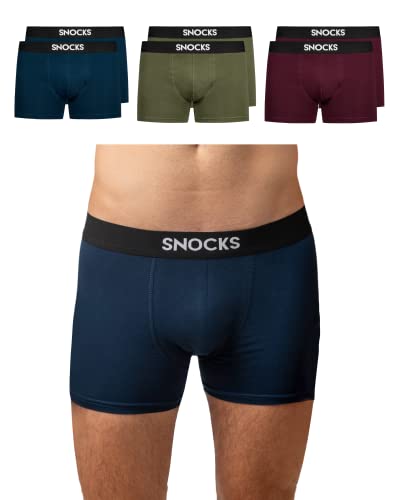 Snocks Boxershorts Herren Mix2 Größe L 6 Paar Unterhosen Männer Large Herren Unterhosen Herren Boxershorts Baumwolle Boxershort Herren Unterwäsche