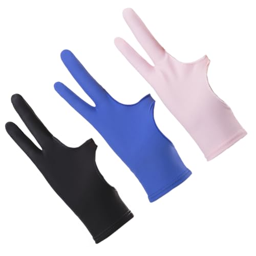 OUDQFCJ 3 pcs Drawing Glove Zeichnen Künstler Handschuh für Grafiktablett Artist Glove Elastisch Antifouling Digitale Zeichenhandschuhe