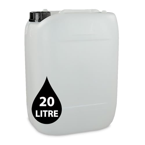 20 l Jersey-Dose – UN-zugelassener stapelbarer Flaschenbehälter + 61 mm manipulationssicherer Kappe, perfekt für die Aufbewahrung von Wasserflüssigkeiten, 20 l