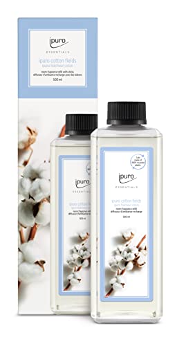 ipuro - erfrischender cotton fields Raumduft Refill - dezenter Raumduft Nachfüller mit pudrigen Vanille Noten - stilvolle Raumduft Nachfüllflasche für ein puristisches Dufterlebnis 500 ml