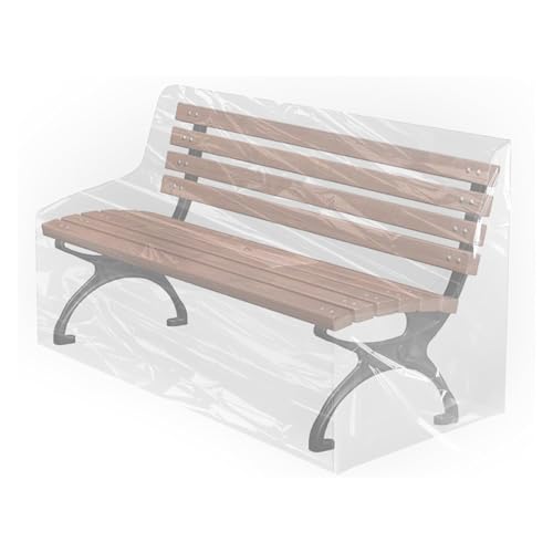 Gartenbank Abdeckung 160 * 80 * 75cm Gartenbank Schutzhülle Schutzhülle Gartenbank Transparent Abdeckung Holzbank Gartenbank Schutz Abdeckhauben für Bänke Abdeckplane für Regenschutz Wetterfeste