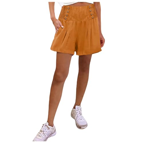 WKAYsIV Herren Shorts Sommer Radsport Shorts Herren Shorts Herren Große Größen Produkt Herren Shorts Kunstleder Shorts Herren New Chic Herren Shorts(Braun,L)