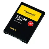 Intenso Interne 2,5" SSD SATA III High, 240 GB, 520 MB/Sekunden, Schwarz, Festkörper-Laufwerk