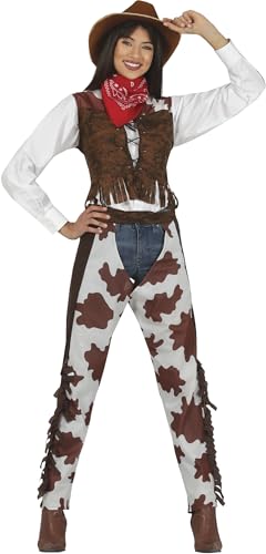 FIESTAS GUIRCA Cowgirl-Kostüm für Damen, Cowboy-Kostüm, für Erwachsene, Größe S
