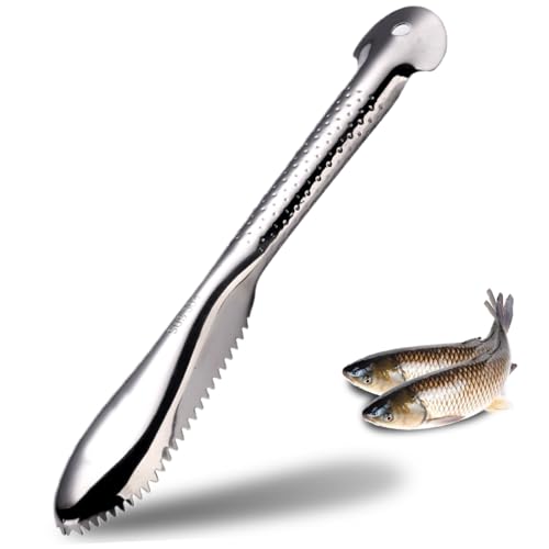 Edelstahl Fischschuppen Entferner,Profi Fisch Entschupper Fischschaber Fisch Scaler Fischschuppen Entferner Fischentschupper,Küchenhelfer Für Schnelle Reinigung Fischhaut Für Küche,Restaurant