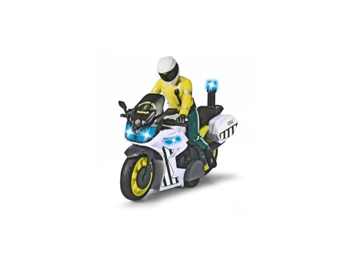 Dickie Toys - Yamaha-Motorrad der Zivilgarde, mit abnehmbarem Gelenk, Reibung, mit Licht und Sound, geeignet für Jungen und Mädchen ab 3 Jahren - 17 cm