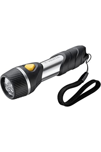 VARTA Taschenlampe mit 5 LEDs inkl. 1x AA Batterien, Day Light Multi LED F10 Leuchte, Taschenleuchte mit Anhänger, Lampe ideal für Haushalt, Angeln, Garage, Notfall, Stromausfall, Outdoor