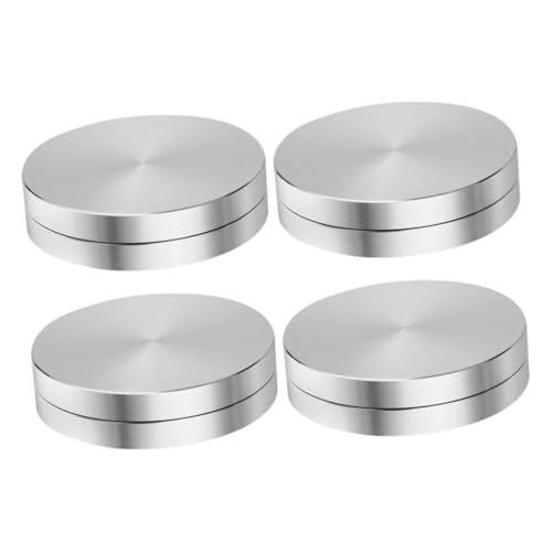 Zerodeko 4 Stück Aluminium-kuchendrehteller-Basis, Rotierender Tortenständer Zum Backen, Tortenspinner Aus Aluminiumlegierung Zum Dekorieren Von Kuchen, Backen Und Präsentieren