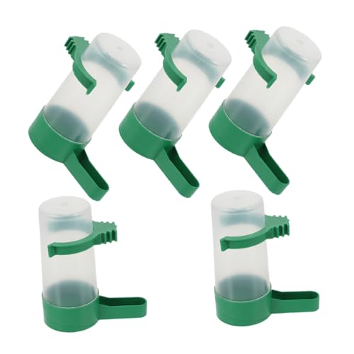FONDOTIN 5Stücke Teiliges Automatisches Vogel für Papageien Wasserspender für Vogelkäfig Platzsparend und Langlebig für Haustiere und Vogelgeschäfte Frei