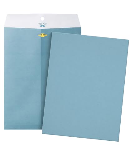 Mr. Pen Briefumschläge mit Verschluss, 18 Stück, 22,9 x 30,5 cm, blau, Kraftpapierumschläge in Briefgröße, blaue Umschläge, Dokumentenumschlag, Verschluss und gummierte Verschluss-Umschläge,