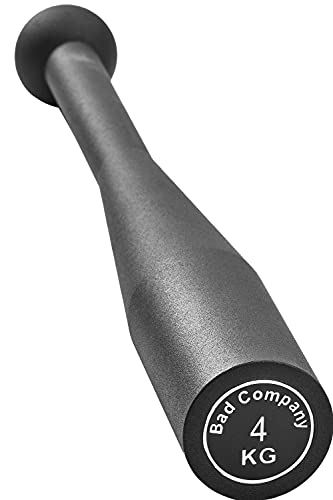 Bad Company Steel Indian Club Bell I Stahl Schwungkeule fürs effektive Ganzkörpertraining I 4 kg