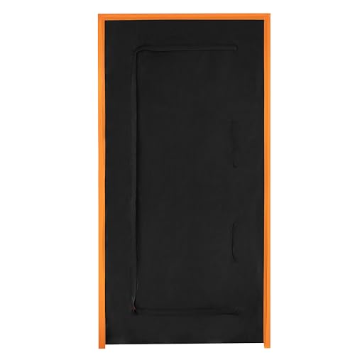 GREMEX Staubschutztür mit Reißverschluss 110 x 215 cm - Atmungsaktiv Staubschutzwand mit Reißverschluss aus Polypropylen-Vliesstoff - Staubtür mit Reißverschluss - Hochwertig Staubschutz