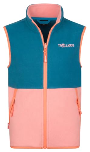 Trollkids Kjerag Fleeceweste Harbor Blue/Peany Rose, Gr. 116