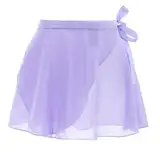 Ballettrock Lila Wickelrock Tanzrock Mädchen Schnür Ballett Wickelrock Fließender Chiffon Tutu Rock für Kleinkinder Teenager Mädchen Ballett Rock Gymnastik Damen