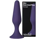 Sinful Slim Analplug Klein - Analplug Silikon Small für Anfänger - Butt Plug für Frauen und Männer - 8 cm langen Buttplug Sexspielzeug Analplug für Paare - Buttpluck Anfänger - Lila