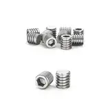 ORTAVA 20 Stück Madenschrauben, Gewindestifte M4 x 4 mm DIN 913 / ISO 4026 mit Innensechskant (ISK) und Kegelkuppe, Madenschraube Edelstahl(Silber)