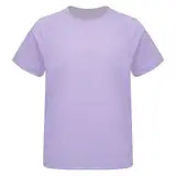 Yruioon Kinder Mädchen Sport T-Shirt Schnelltrocknendes Kurzarm Shirt Rundhals Tops Fitness Sport Yoga Training Sportswear Hell Lila 134-140