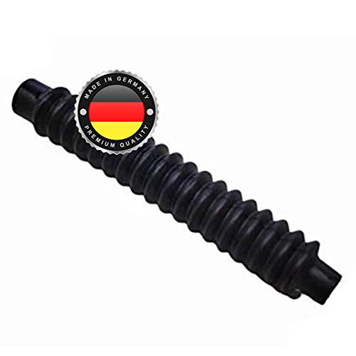 WS · SYSTEM 1x Universal Faltenbalg aus Gummi – 1 Stk flexible & dehnbare Achsmanschette MADE IN GERMANY aus hochwertigem PVC – Schelle in Größe: L 53mm-175m Ø12 mm / 14mm