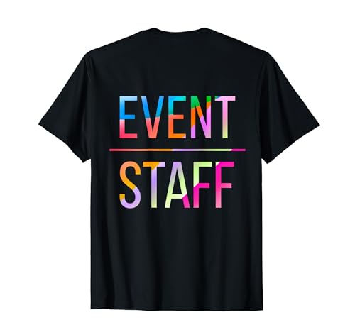 Veranstaltungspersonal – Rückendesign – Farbige T-Shirt