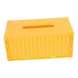OUNONA Tissue-Box Multifunktional Halter Innere Papiertuchspender Retro Taschentuchetui für den Tisch für Versandcontainer Desktop-Serviettenständer Esstisch-Organizer Plastik Gelb
