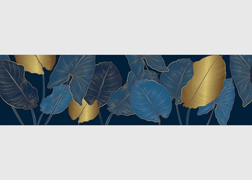 AG Design Selbstklebende Bordüre Blätter, AWB 8298 | Selbstklebende Dekoration für Wände, Möbel, Tapeten, Wandverkleidungen und Türen, Folie, Mehrfarbig | Breite 500 cm x Höhe 14 cm
