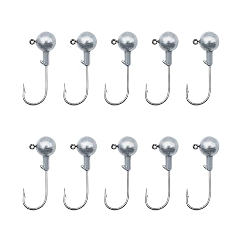 NZHBOAM 10 Pcs Jigging Haken Runder Stachelfisch Fischgeschäfte Mit Widerhaken Scharf Einfach Zu Bedienend
