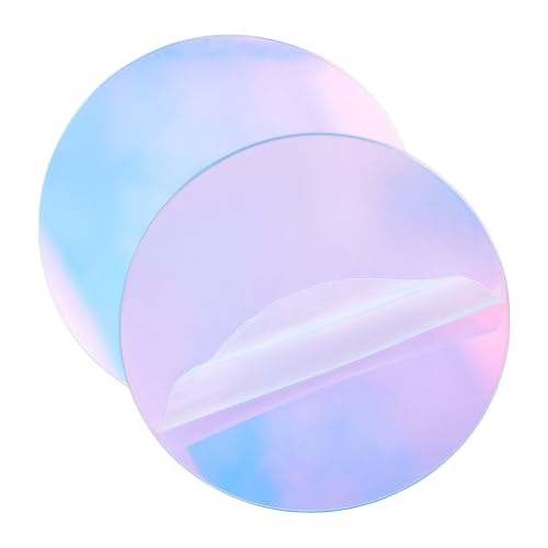 UNICRAFTALE 2 Stück Klare Runde Acrylplatten 20cm Runde Acrylrohlinge Acrylscheiben Blätter Bunte Transparente Acrylplatte Für Bilderrahmen Malerei Kunstprojekte Heimwerkerbedarf