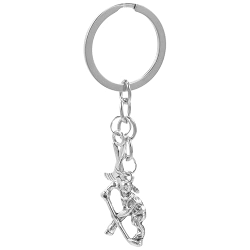 Kisangel Hockey-Schlüsselanhänger - Metall Eishockey Spieler für Schlüsselbund & Rucksack Taschen Kinder Frauen Männer Hockey-Fans (8cm)