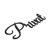 Zwayve Privat Türschild Schriftzug Firma Name Wandschild Selbstklebend Schwarz