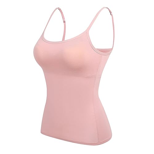 Trainings-BHs für Teenager und Mädchen, Baumwolle, Unterhemd, verstellbare Spaghettiträger, Camisole für Damen, Baumwoll-Top, Camisole, rose, XXL