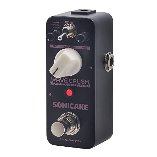 SONICAKE Bitcrusher Pedal Bitcrush Digital Sampling Rate Sample Reducer Gitarre Effektpedal Synth Synthesizer LoFi Wave Crush