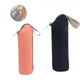 WJUAN Flaschen Kühltasche, 2 Stück, Oxford-Stoff, Orange und Schwarz, Flaschen Isoliertasche, Leicht und Praktisch, Isoliertasche Flasche, Geeignet für Milchflaschen, Wasserflaschen und Getränke