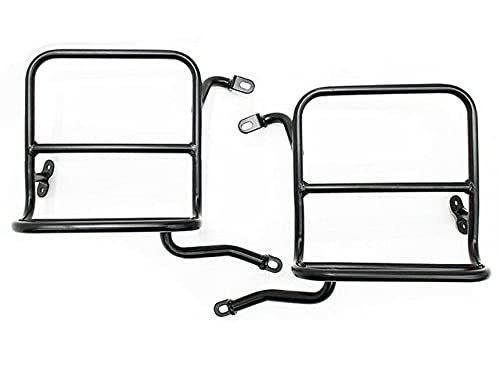 AEspares Passend für Royal Enfield Classic 350 500 Heckgepäckträger-Set, links und rechts, Schwarz