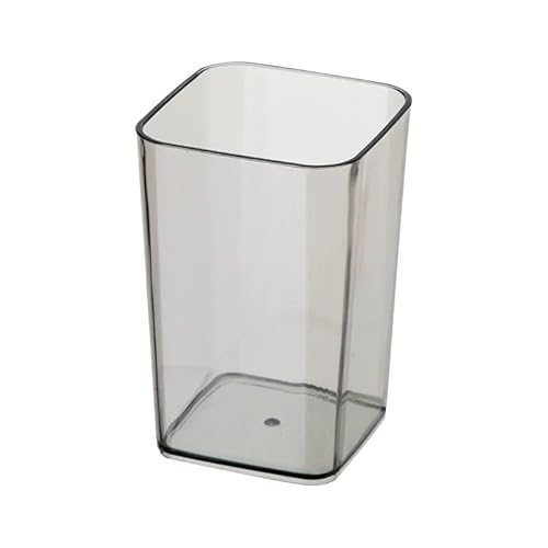 TRgqify-KM Mundwasserbecher, transparent, quadratisch, verdickter Kunststoff, Zahnbürstenbecher, Haushaltswaschzahnbürstenbecher (Color : Gray)