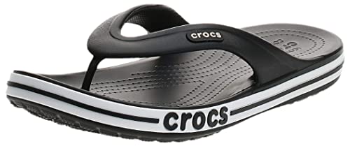 Crocs Unisex's Bayaband Flip Flop,Black/White,42/43 EU