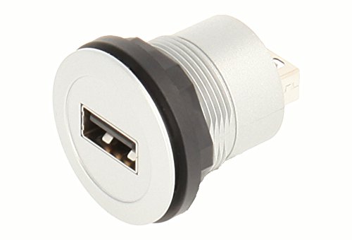 Schlegel 23.001.541 USB-Buchse silberfarben, 1x USB-Buchse Typ A, 1x USB-Buchse Typ A