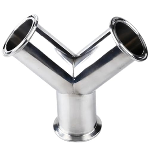 19mm -57mm Rohr OD 1,5 "-2,25" Tri Clamp Y Geformt 3 Weg SUS 304 Edelstahl sanitär Fitting Spliter Homebrew Bier Wein(Size:57mm x ferrule 77.5)