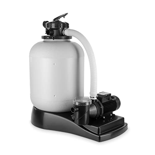 Paradies Pool® Sandfilteranlage PW08 mit 8m³/h selbstansaugender Umwälzpumpe mit Vorfilter inkl. 400 mm Kessel, 5-Wege-Ventil, Druckanzeige, für sauberes Poolwasser, Menge: 1 Stück
