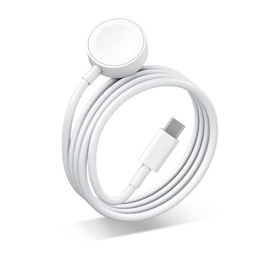 Ladestation, Ladegerät [MFI-zertifiziertes] USB‑C magnetisches Uhrenladekabel für Apple Watch Series 10/9/8/7/Ultra/Ultra2/SE2/6/5/4/3/2/1/SE1 Type C Kabel