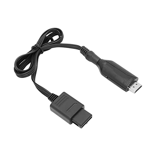 PUSOKEI N64 zu HDMI Konverter Adapter, Spielekonsolen HD Videokonverter mit Netzkabel, Unterstützung für N64, NGC, SNES Anzeigemodus, Plug and Play HDMI Link Kabel