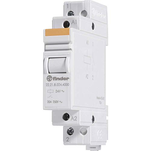 finder 222390244000PAS Installationsschütze, 24 VDC, 1 Schließer, 1 Öffner, 20 A, Kontaktmaterial: AgSnO2