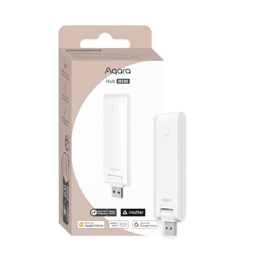 Aqara Smart Hub M100 für Hausautomation, Matter-Controller, Thread-Grenzrouter mit Aqara Zigbee und Wi-Fi, Unterstützt Alexa, Apple Home, Google Home, SmartThings, IFTTT und Home Assistant