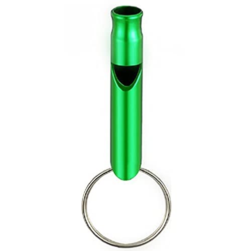 ZYWUOY Grün Metall Survival Whistle, Super Laut 120dB Distress Whistle, Aluminium Pfeife für Sport, Schiedsrichter, Hundewanderer, Wandern, Camping