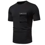 Generisch Herren Unterhemd mit V-Ausschnitt, Herren T-Shirt mit V-Ausschnitt im Doppelpack Tshirt Herren Slim Fit T-Shirt Herren 5XL Extra Lang Weiß WeißE T Shirts Herren XXL