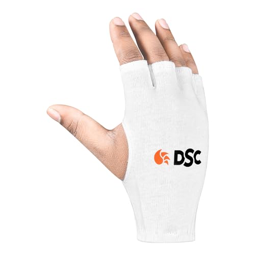 DSC Men's Batting Gloves, White, One Size