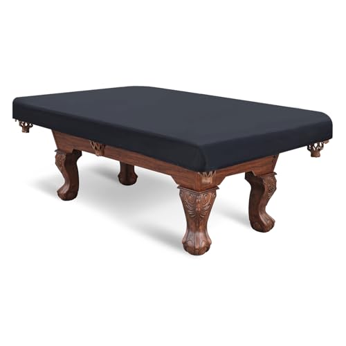 PATIKIL 7Ft Billardtisch Abdeckung Wasserdicht Draußen Innen 210D Polyester Staubdicht Billiard Tisch Schutz für Billardtisch Schwarz