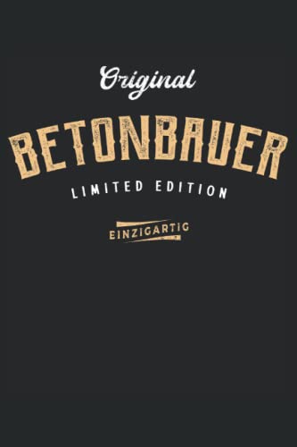 Betonbauer Notizbuch (liniert) Limited Edition Betonbau